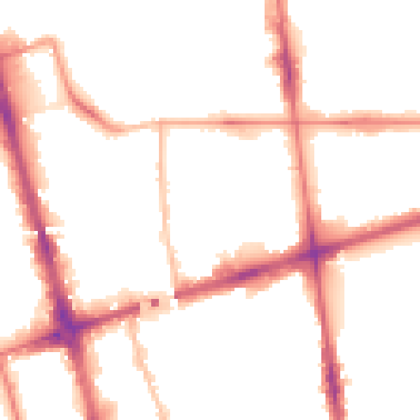 Night-time road noise heatmap for L20 7HF