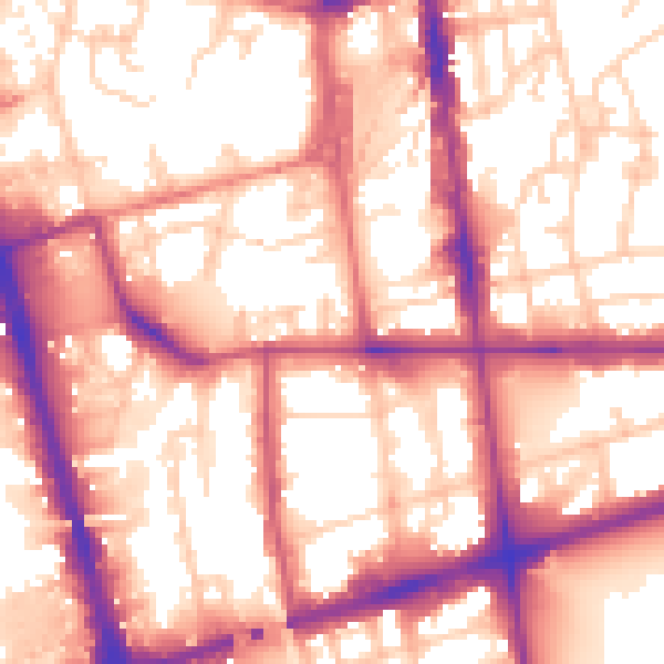 Daytime road noise heatmap for L20 7HH
