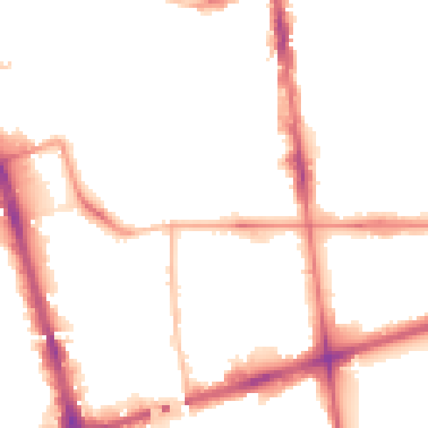 Night-time road noise heatmap for L20 7HH