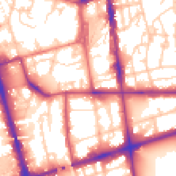 Daytime road noise heatmap for L20 7HJ