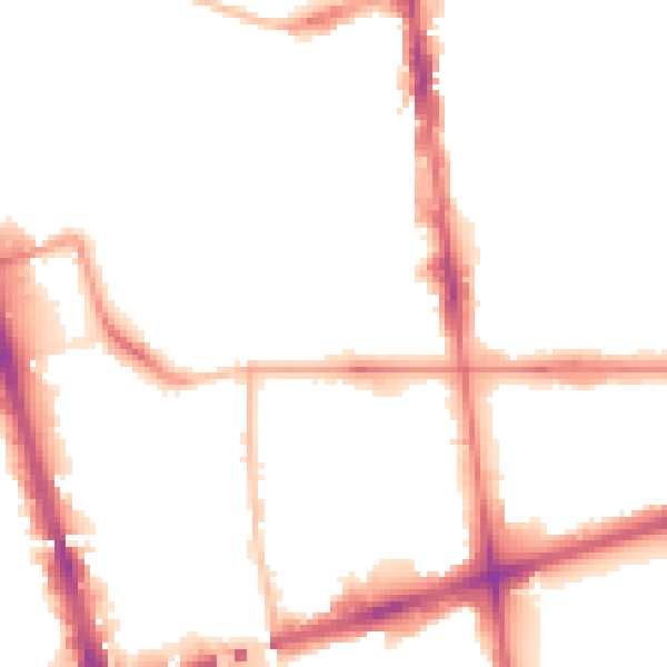 Night-time road noise heatmap for L20 7HL