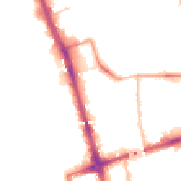 Night-time road noise heatmap for L20 8ND