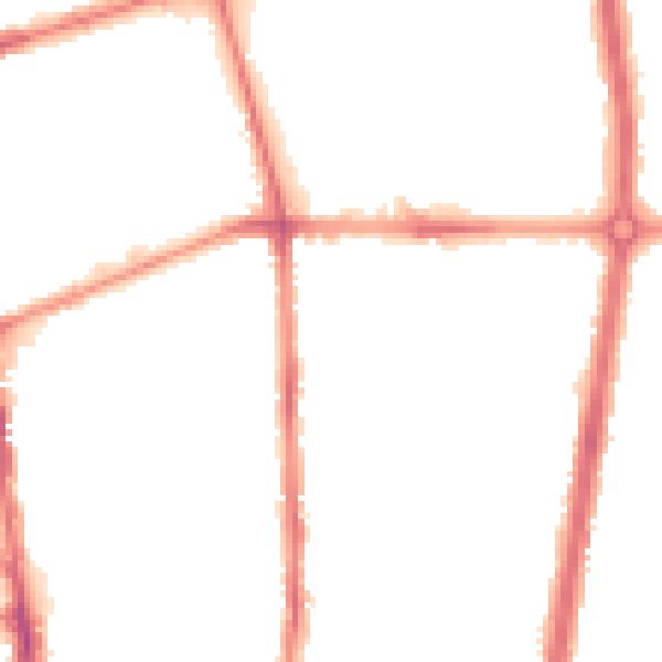 Night-time road noise heatmap for L20 9AP