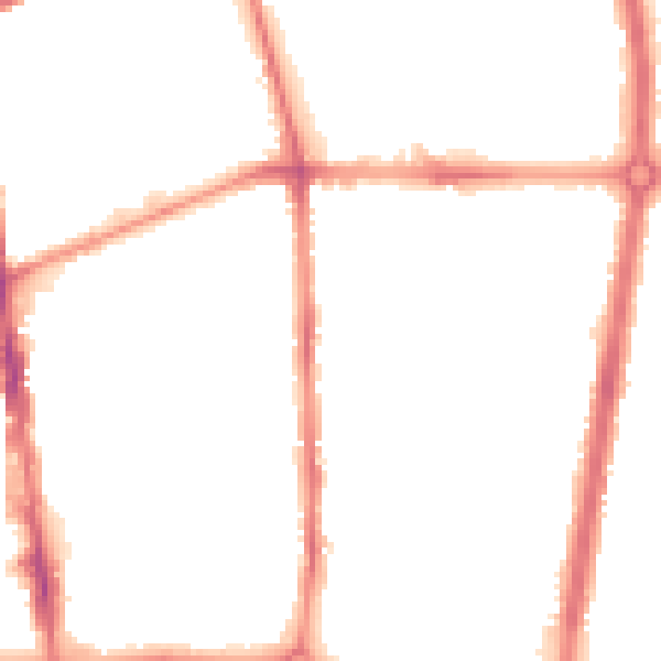 Night-time road noise heatmap for L20 9BD