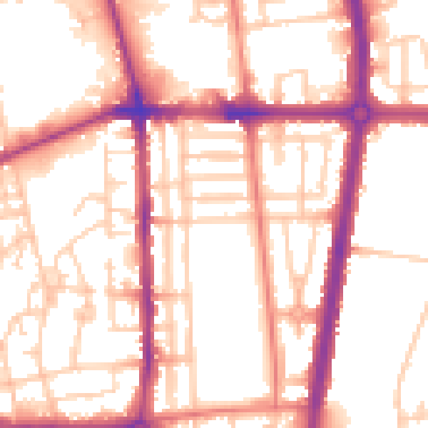 Daytime road noise heatmap for L20 9BU