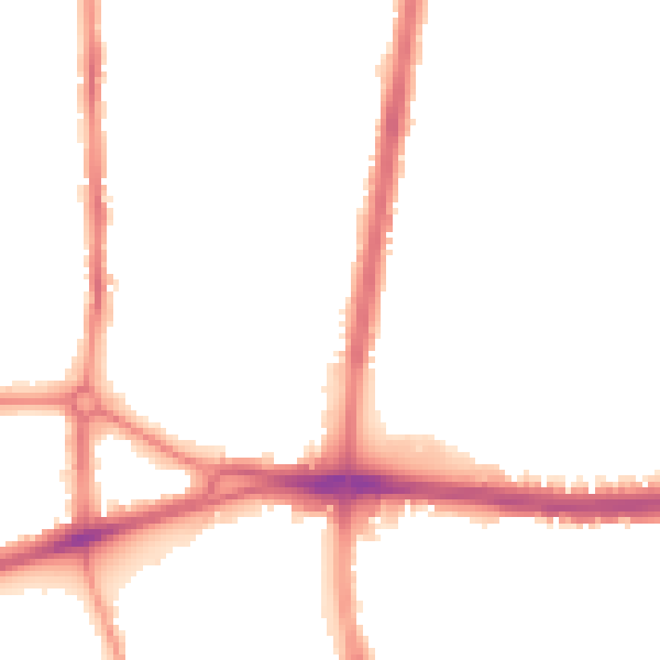 Night-time road noise heatmap for L20 9EP