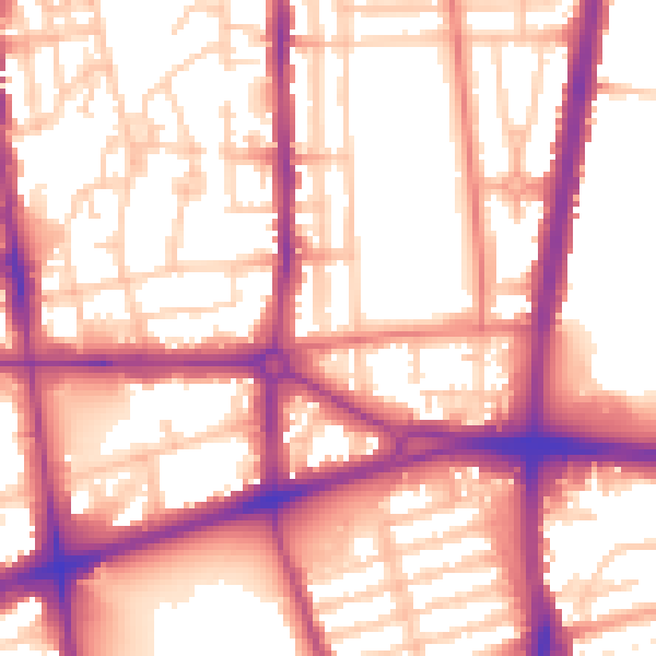 Daytime road noise heatmap for L20 9HJ