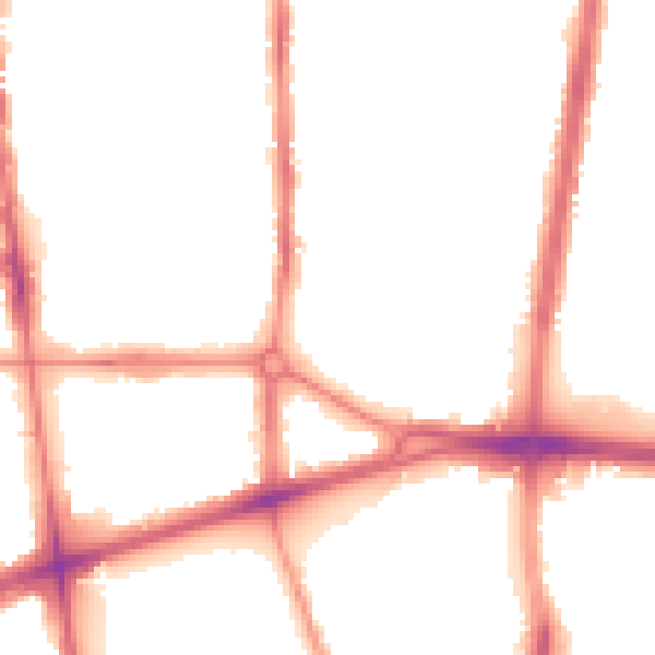 Night-time road noise heatmap for L20 9HJ