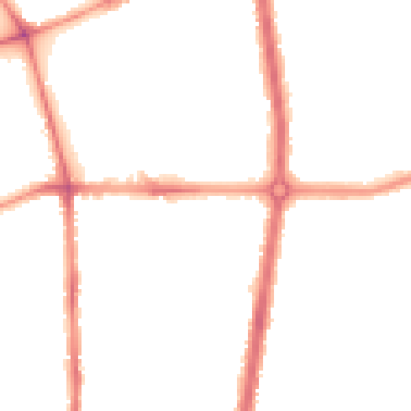 Night-time road noise heatmap for L20 9HY
