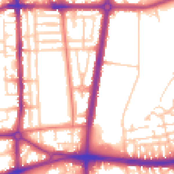 Daytime road noise heatmap for L20 9JL
