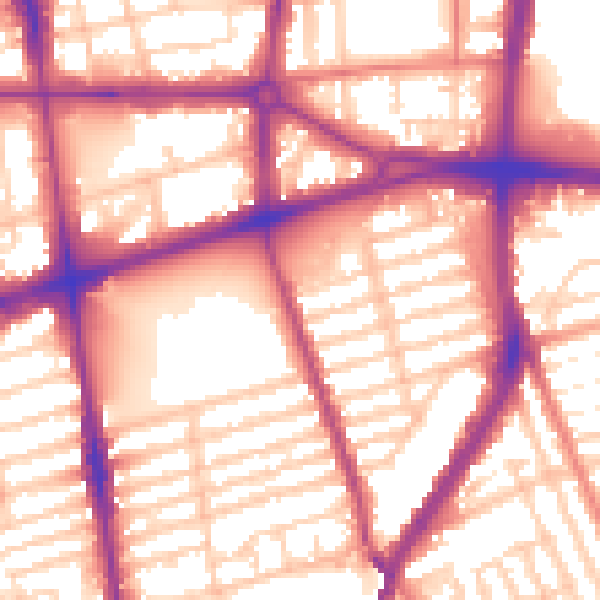 Daytime road noise heatmap for L20 9JY