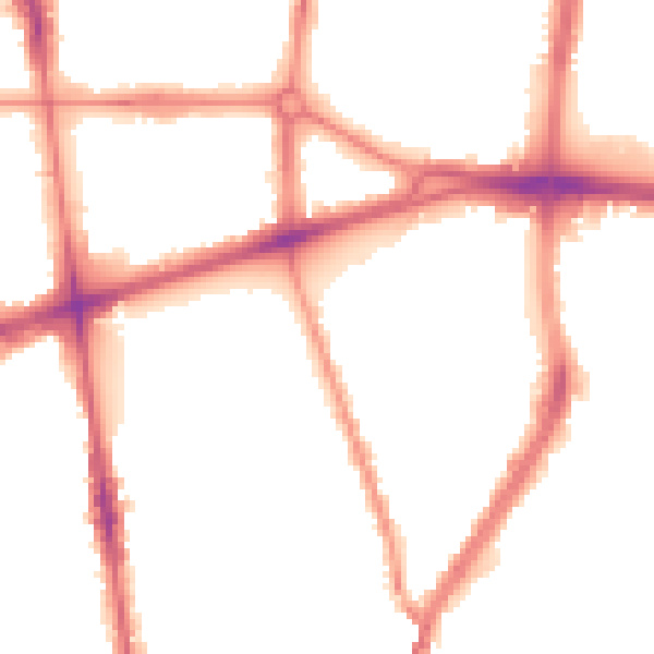 Night-time road noise heatmap for L20 9JY