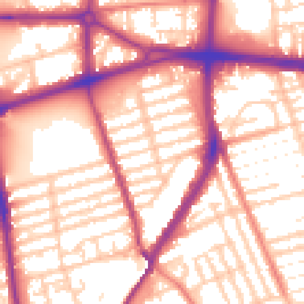 Daytime road noise heatmap for L20 9LE