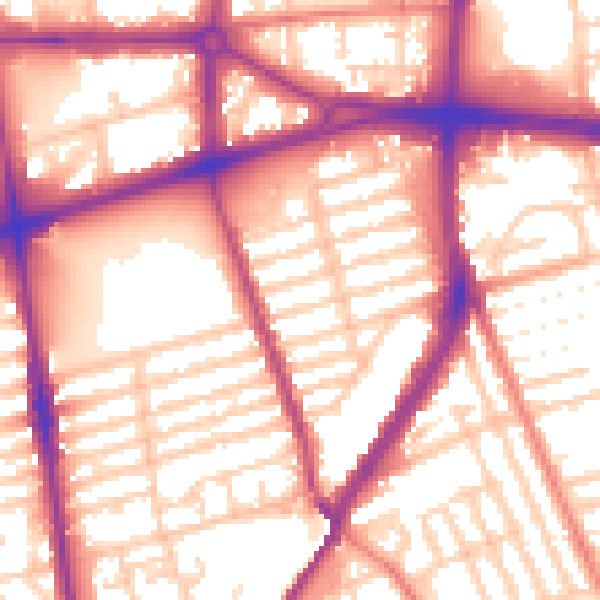 Daytime road noise heatmap for L20 9LY