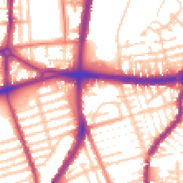 Daytime road noise heatmap for L20 9NT