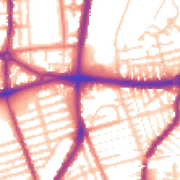 Daytime road noise heatmap for L20 9NX