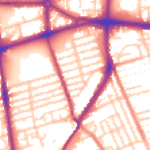 Daytime road noise heatmap for L20 9QB