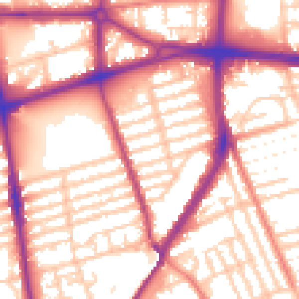 Daytime road noise heatmap for L20 9QD