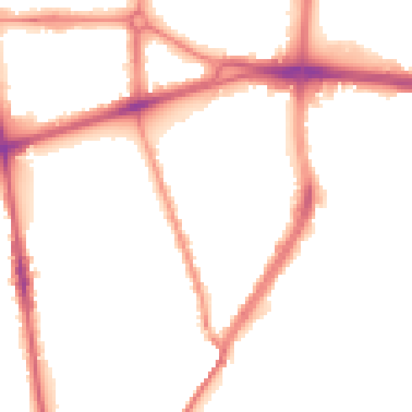 Night-time road noise heatmap for L20 9QD