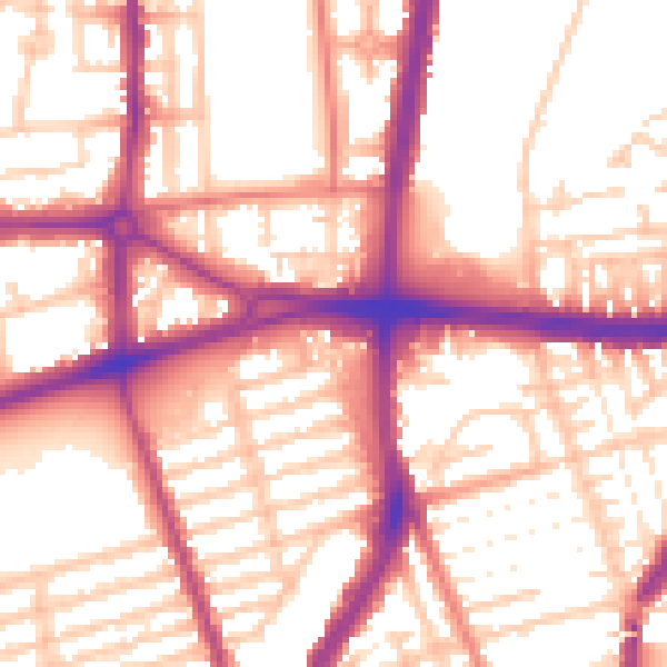 Daytime road noise heatmap for L20 9QE