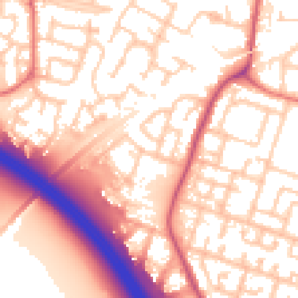 Daytime road noise heatmap for L32 0RG