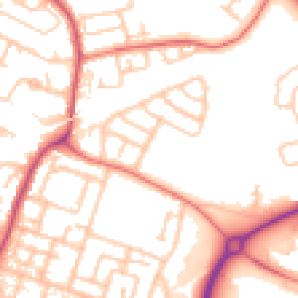 Daytime road noise heatmap for L32 0RU