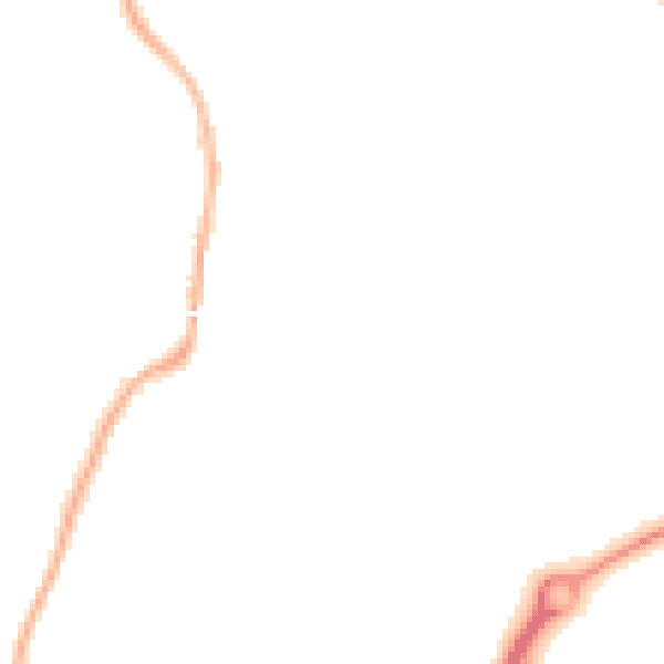 Night-time road noise heatmap for L32 0RX