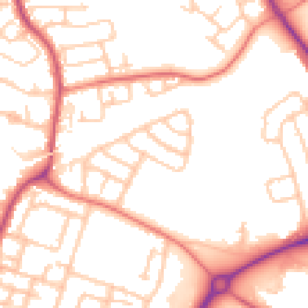 Daytime road noise heatmap for L32 0RY