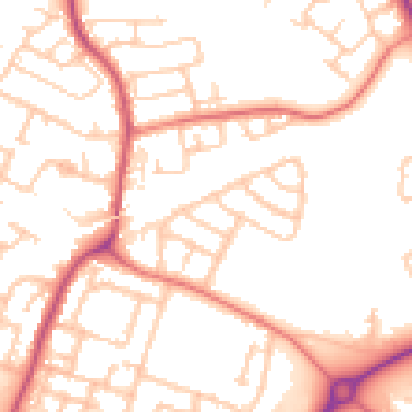 Daytime road noise heatmap for L32 0SQ