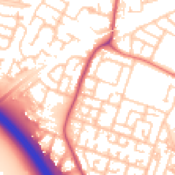 Daytime road noise heatmap for L32 0TD