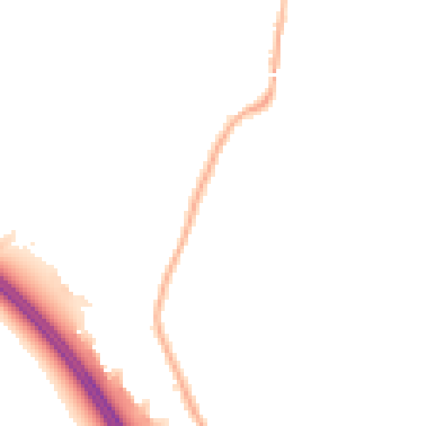 Night-time road noise heatmap for L32 0TD