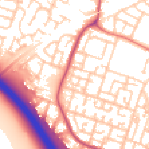 Daytime road noise heatmap for L32 0TT