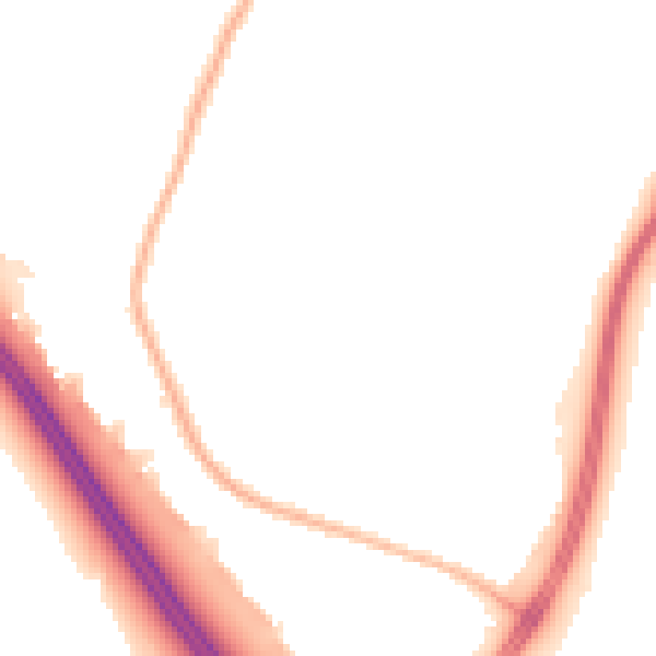 Night-time road noise heatmap for L32 0XH