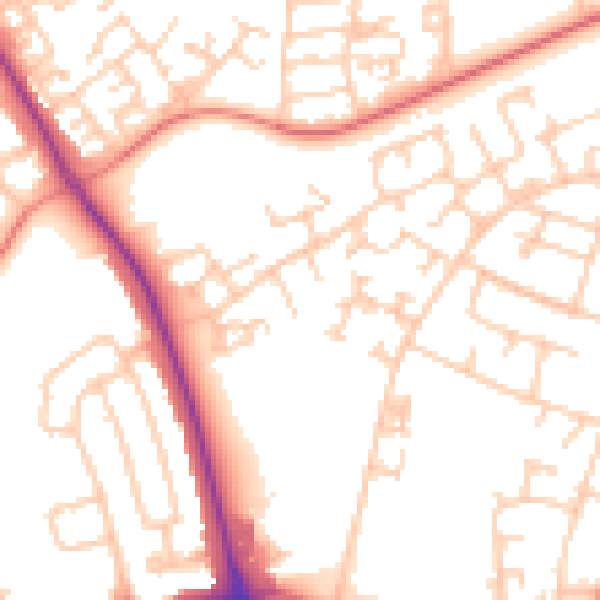 Daytime road noise heatmap for L32 1AF