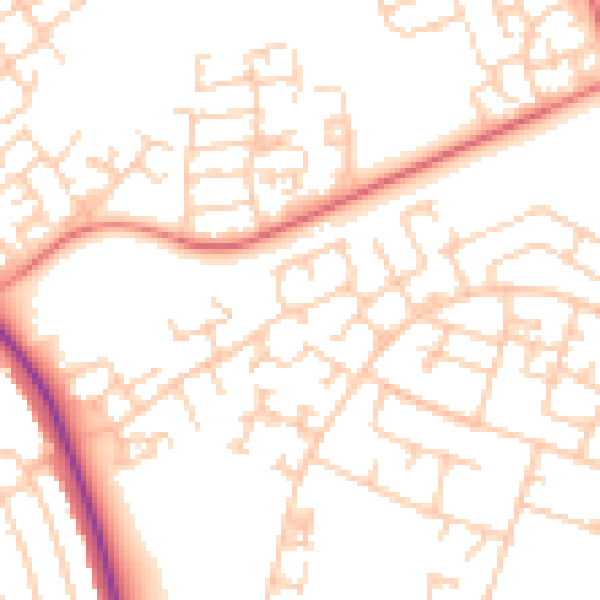 Daytime road noise heatmap for L32 1BB