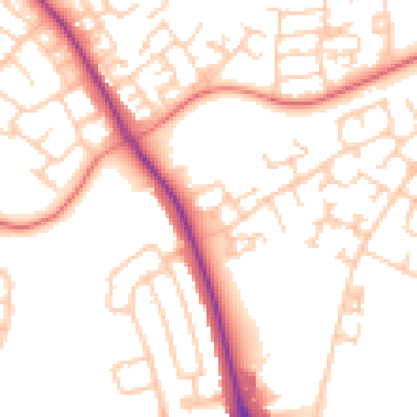Daytime road noise heatmap for L32 1BE