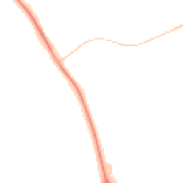 Night-time road noise heatmap for L32 1BE