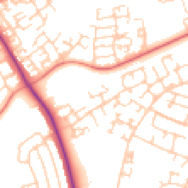 Daytime road noise heatmap for L32 1BG