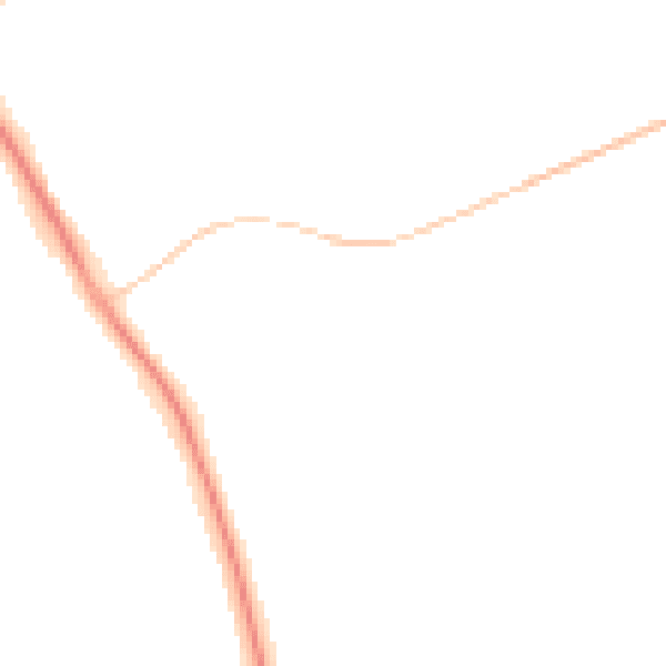 Night-time road noise heatmap for L32 1BG