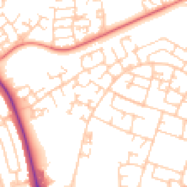 Daytime road noise heatmap for L32 1BU