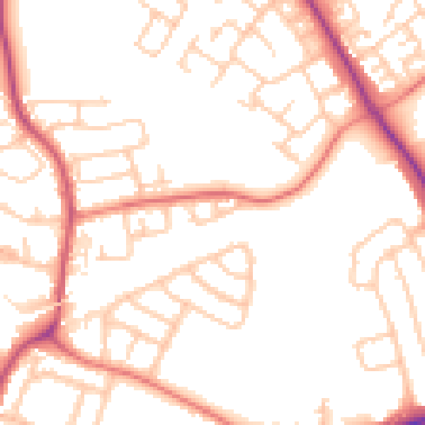 Daytime road noise heatmap for L32 2AY