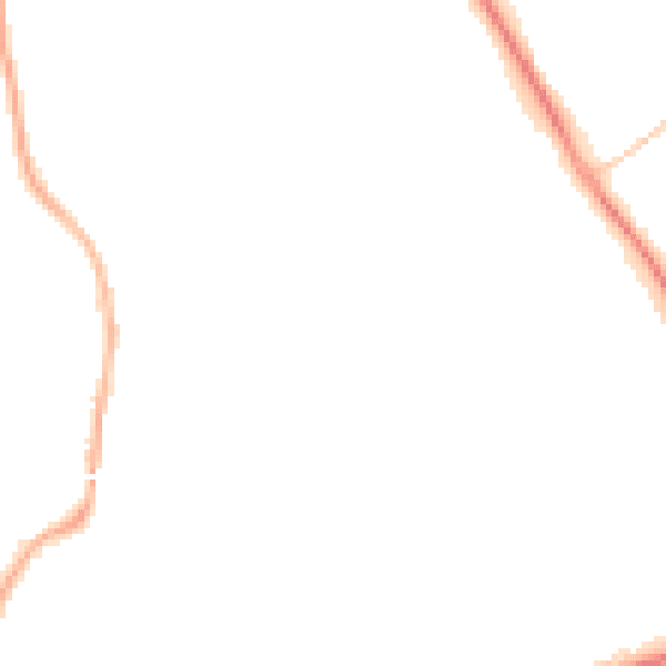 Night-time road noise heatmap for L32 2AY