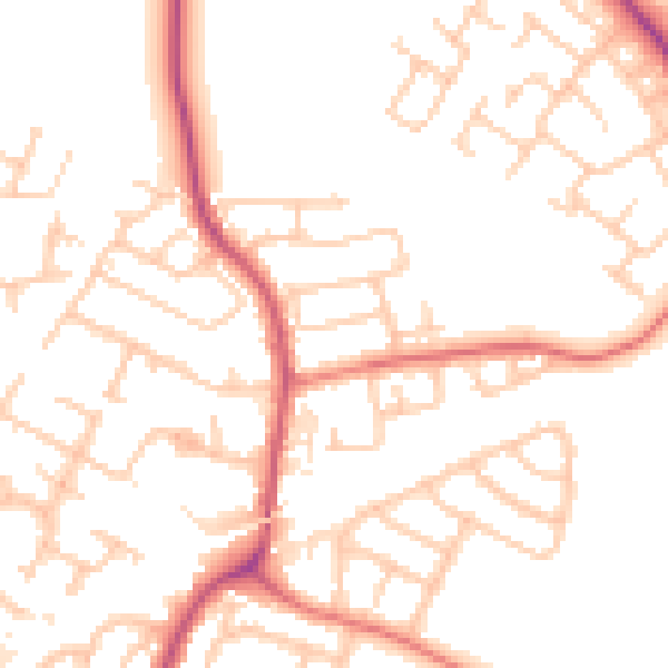 Daytime road noise heatmap for L32 2BN