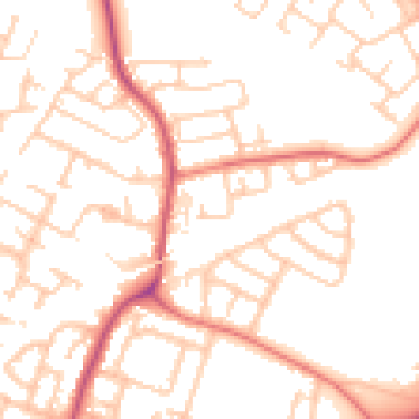 Daytime road noise heatmap for L32 2BT