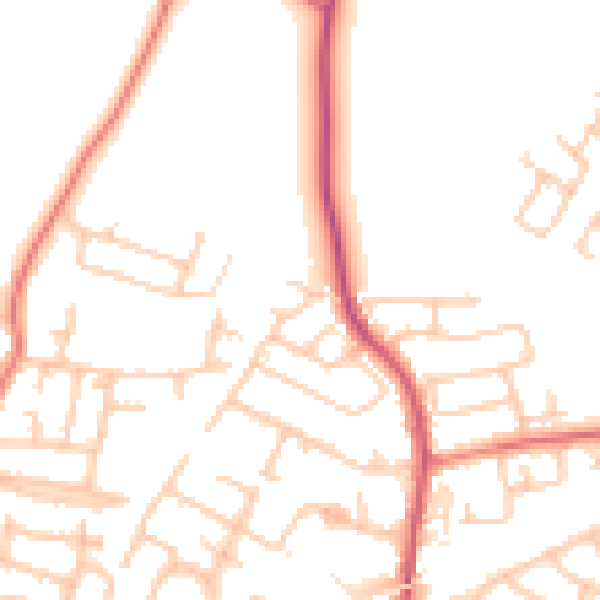 Daytime road noise heatmap for L32 2DE