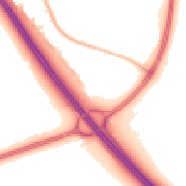 Night-time road noise heatmap for L32 4AH