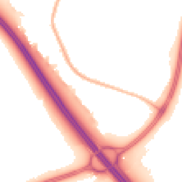 Night-time road noise heatmap for L32 4TG