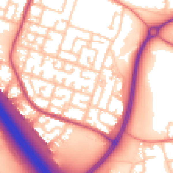 Daytime road noise heatmap for L32 4UR