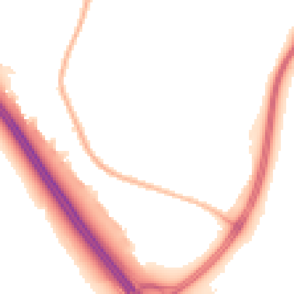 Night-time road noise heatmap for L32 4UY