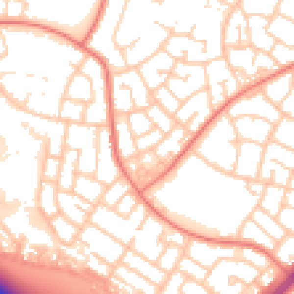 Daytime road noise heatmap for L32 6QN